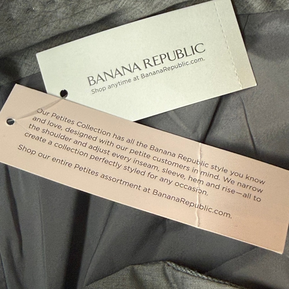Banana Republic Jackson Fit Pants Womens 8P Gray Wool Blend Fully Lined NWT - Picture 7 of 16